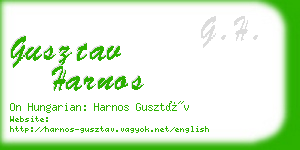 gusztav harnos business card